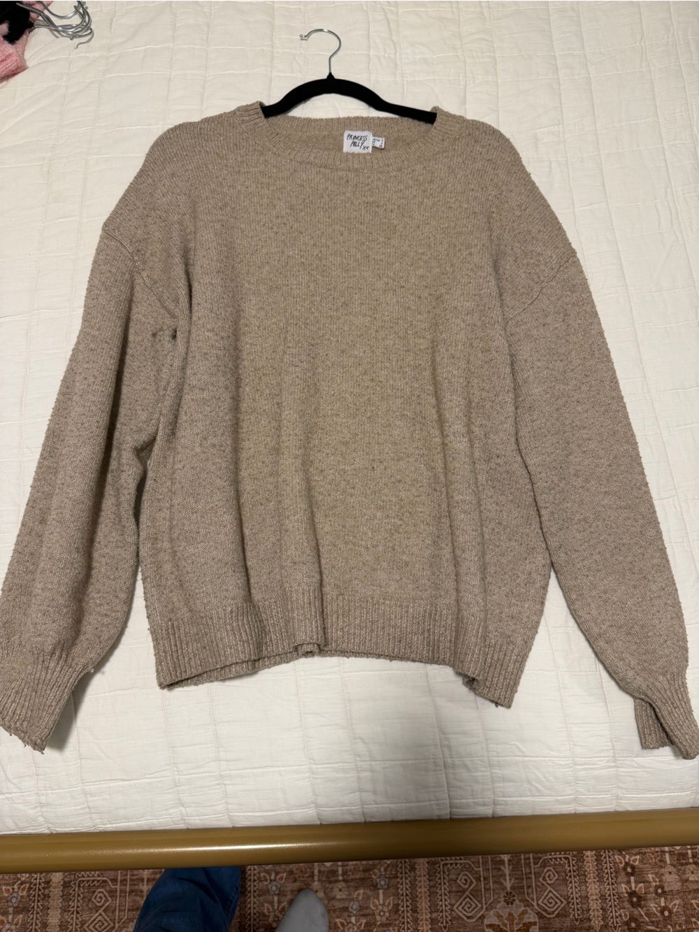 Princess Polly Beige Crewneck Sweater
